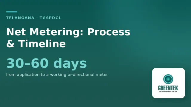 TGSPDCL Net Metering in Telangana (2026): Process and Timeline